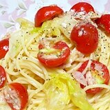 塩麹で簡単☆ミニトマトとツナの冷製パスタ